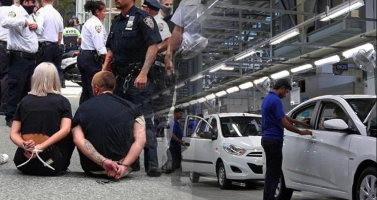 Dev otomotiv firmasına göçmen operasyonu! 457 kişi gözaltına alındı