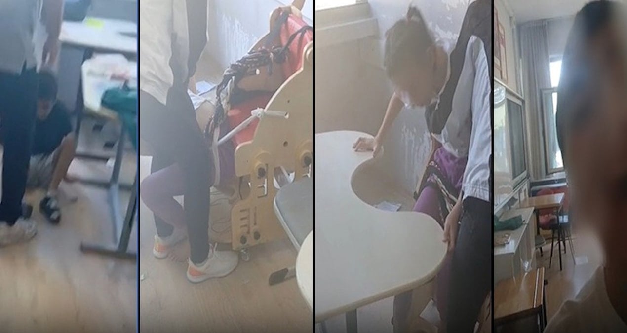 Otizmli öğrencileri sıralara bağlamışlar: Hiç mi vicdanınız sızlamadı!